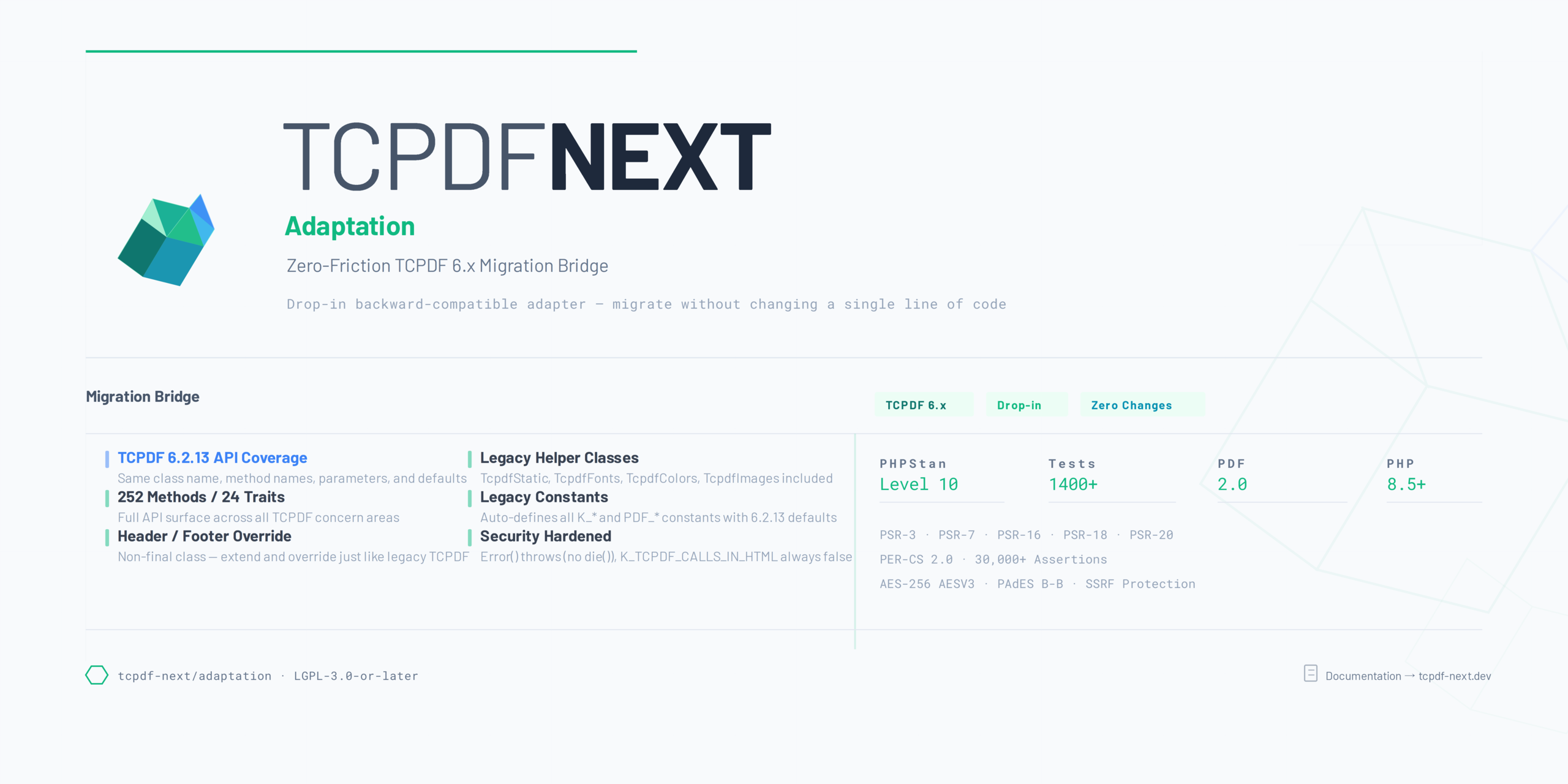 TCPDF-Next Adaptation